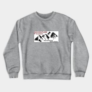 Adventure Finder Mountain Sticker Crewneck Sweatshirt